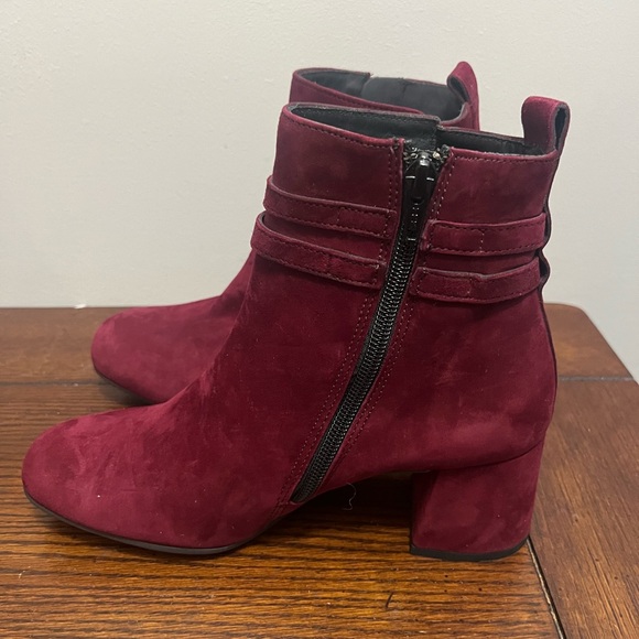 Paul‎ Green Sydney Burgundy suede ankle boot NEW 6 - Picture 4 of 6